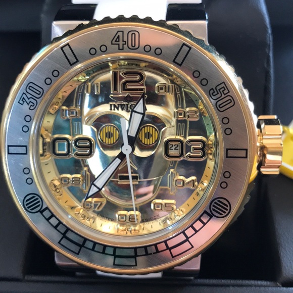 Invicta Star Wars C3PO Gold Face White Band NWT - Picture 8 of 8